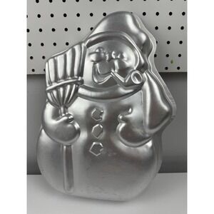 Vtg 1980 Wilton Snowman Cake Pan 502-1646 Sears Retro Christmas Baking Mold